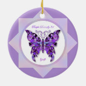 パープルバタフライ31セラミックオーナメント セラミックオーナメント (裏面)