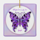 パープルバタフライ31セラミックオーナメント セラミックオーナメント (裏面)