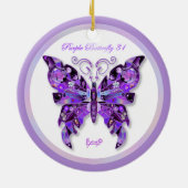 パープルバタフライ31セラミックオーナメント セラミックオーナメント (裏面)