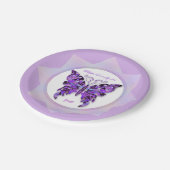 パープルバタフライ31紙プレート ペーパープレート (アングル)