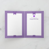 パープルバタフライ31誕生日カード カード (内部)