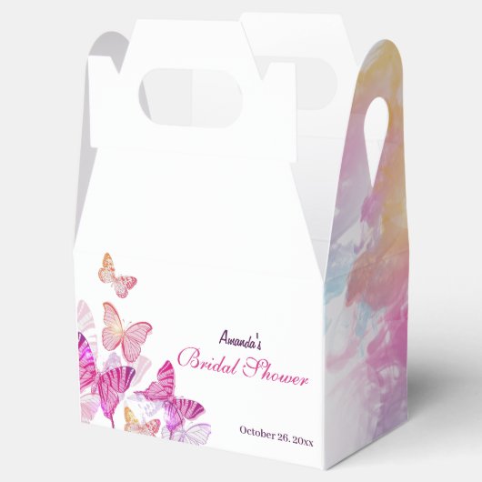 パープルバタフライ ブライダルシャワーフェイバーボックス フェイバーボックス (オープン)