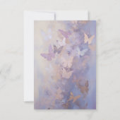 パープルバタフライ ブライダルシャワー サンキューカード (裏面)