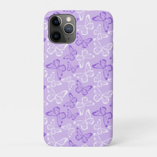 パープルバタフライ Case-Mate iPhoneケース (裏)