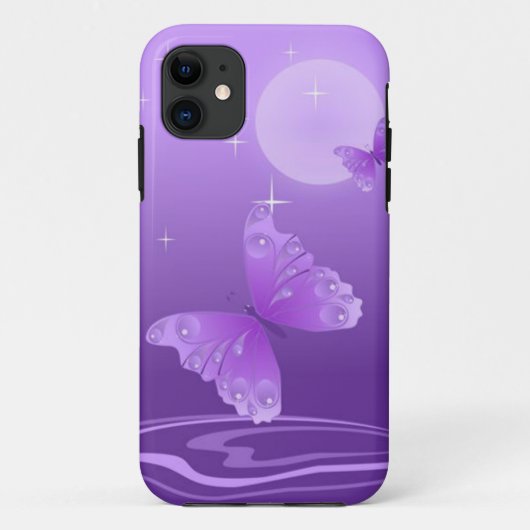 パープルバタフライiPhone 5 カバー (裏面)