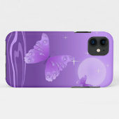 パープルバタフライiPhone 5 カバー (裏面(横))