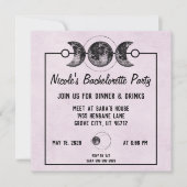 パープルバチェロレッテ招待状ゴシックウィッカ異教の 招待状 (正面)