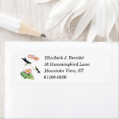 パープルバックハミングバード差出人住所ラベル ラベル (インサイチュ)