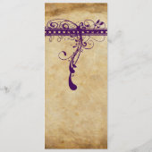 パープルバック素朴ヤードまたは中世ルネッサンス メニュー (裏面)