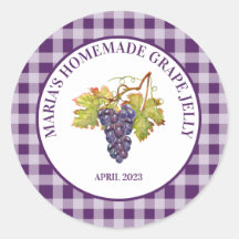 パープルバッファローチェック自家製グレープゼリーまたはジャム