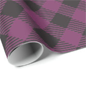 パープルバッファロープレイドカントリーシックスタイル ラッピングペーパー (ロールコーナー)