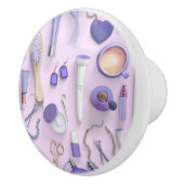 パープルバニティテーブル セラミックノブ (右)