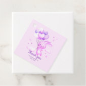 パープルバニーうさぎ赤ちゃんシャワーありがとう フェイバータグ (インサイチュ)