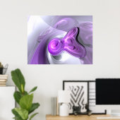 パープルバニー抽象芸術ポスター ポスター (ホームオフィス)