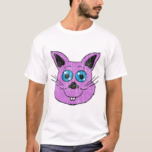 パープルバニー ヘッド Tシャツ (正面)