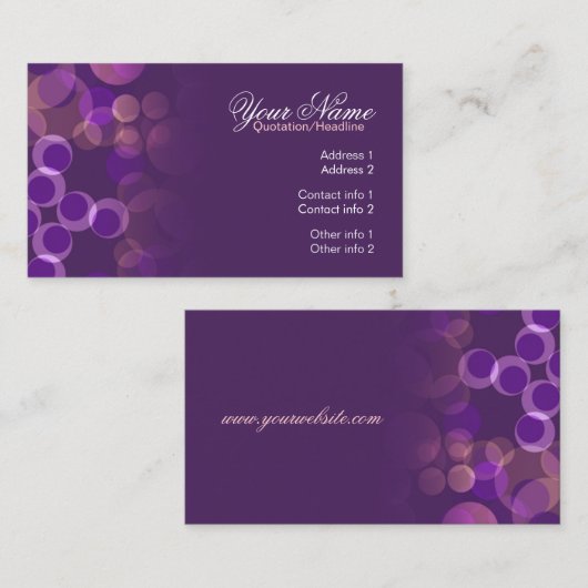 パープルバブル名刺 名刺 (正面/裏面)