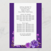 パープルバラとエレガント金ゴールドリーフキンセアニェラ プログラム (裏面)