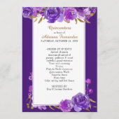 パープルバラとエレガント金ゴールドリーフキンセアニェラ プログラム (正面)