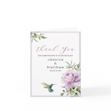 パープルバラとハミングバード