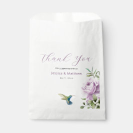 パープルバラとハミングバード フェイバーバッグ