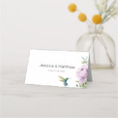 パープルバラとハミングバード プレイスカード (裏面)