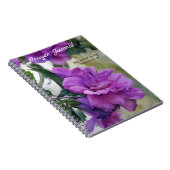 パープルバラのシャロン花アート祈りの言葉ジャーナル ノートブック (右側)