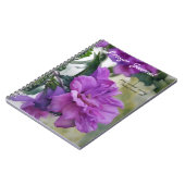 パープルバラのシャロン花アート祈りの言葉ジャーナル ノートブック (左側)