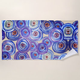 パープルバラアスブラクトビーチタオル ビーチタオル