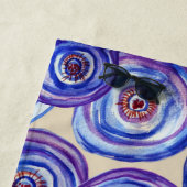 パープルバラアスブラクトビーチタオル ビーチタオル (インサイチュ)