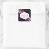 パープルバラウィッチクラフトステッカー スクエアシール (バッグ)