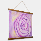 パープルバラウォールアートタペストリー 吊り下げ型タペストリー (傾斜あり)