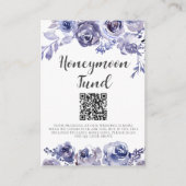 パープルバラエレガントフローラ結婚ハネムーン基金 エンクロージャーカード (正面)