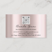 パープルバラエレガントロゴイベントプランナー 名刺 (裏面)