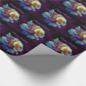 パープルバラカスタマイズ可能誕生日包装紙 ラッピングペーパー (角)