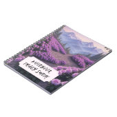 パープルバラガーデンスパイラルフォトノートブック ノートブック (左側)