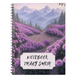 パープルバラガーデンスパイラルフォトノートブック ノートブック