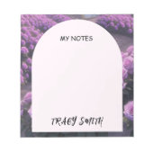 パープルバラガーデン ノートパッド (正面)