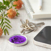 パープルバラキーチェーン キーホルダー (側面)