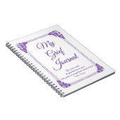 パープルバラク縁どラスターの悲嘆ジャーナル ノートブック (右側)