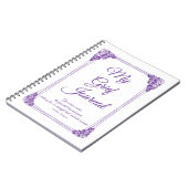 パープルバラク縁どラスターの悲嘆ジャーナル ノートブック (左側)
