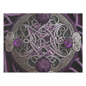 パープルバラケルト結び目模様包装紙 テーブルクロス (正面(横))