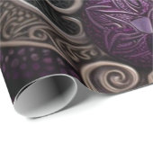 パープルバラケルト結び目模様 ラッピングペーパー (ロールコーナー)