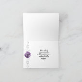 パープルバラサンキューカード カード (内部)