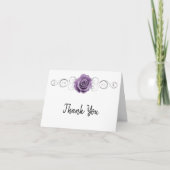 パープルバラサンキューカード カード (正面)