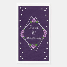 パープルバラシルバージオメトリックスウィート16