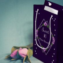 パープルバラシルバージオメトリックスウィート16