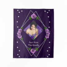 パープルバラシルバージオメトリックスウィート16