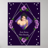 パープルバラシルバージオメトリックスウィート16 ポスター (正面)