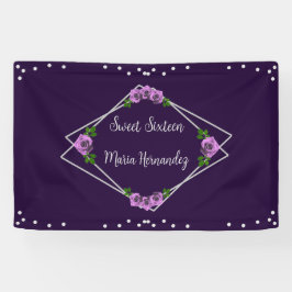 パープルバラシルバージオメトリックスウィート16 横断幕