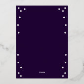 パープルバラシルバージオメトリックスウィート16 箔招待状 (裏面)